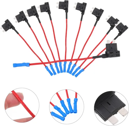 Vista 2 de 10pcs Inline Fuse Holder 16 Gauge Wire 32v 10a Connector