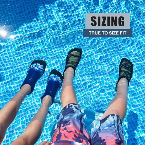 Vista 3 de NORTY Zapatos de agua para niños y niñas Calcetines de natación para playa, barco y piscina Diseño Skeletoe Barefoot Esenciales de crucero