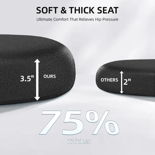Vista 3 de FelixKing Silla de Oficina, Silla de Escritorio con Soporte Lumbar Ajustable, Silla de Computadora Ergonómica con Respaldo Alto y Respaldo