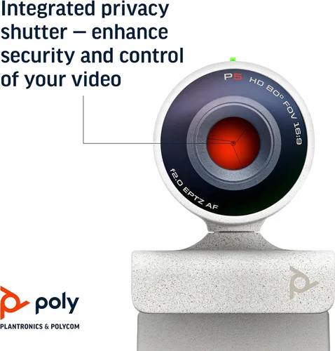 Vista 8 de POLY POLY - Cámara web Studio P5 con kit de altavoz Poly Sync 20+ Polycom - Cámara de videoconferencia profesional HD de 1080p y altavoz inteligente