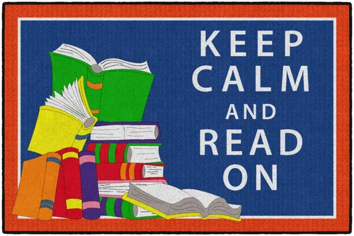Vista 8 de Flagship Carpets - Alfombra con texto en inglés "Keep Calm & Read On" para el aula infantil, dormitorio de los niños, espacio del profesor