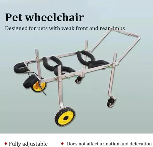 Vista 7 de Dog Wheelchair, for Back Legs，Pet Light Weight Dog&Cat&Pets Wheelchair，Cart Adjustable Dog Cart, Lightweight Adjustable Dog Bicycle Trailers