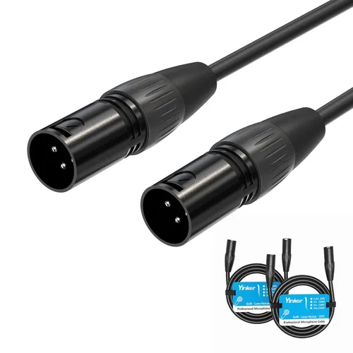 Vista 10 de Cable de micrófono XLR de alta calidad de 5 pies hembra a hembra, paquete de 2