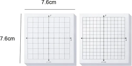 Vista 2 de 6 blocs de papel cuadriculado autoadhesivo, bloc de notas adhesivas, mini bloc de notas forradas para suministros de matemáticas de oficina