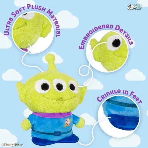 Vista 3 de Kids Preferred Disney Pixar Toy Story Little Green Man Alien Cuteeze - Juguete de peluche de animal relleno extra suave para bebés y niños y niñas