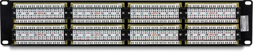 Vista 6 de Parche de panel de 8 puertos Cat5/5e TRENDnet para montar en pared o estanterías, sin blindaje