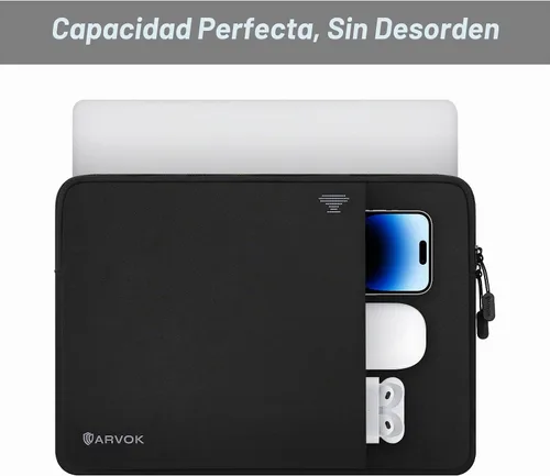 Vista 2 de ARVOK - Funda protectora duradera para computadora portátil de 15 pulgadas