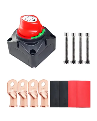 Vista 9 de Interruptor maestro de desconexión de batería, 12 V-48 V, impermeable, interruptor de apagado de encendido y apagado, 275 amperios de alta corriente
