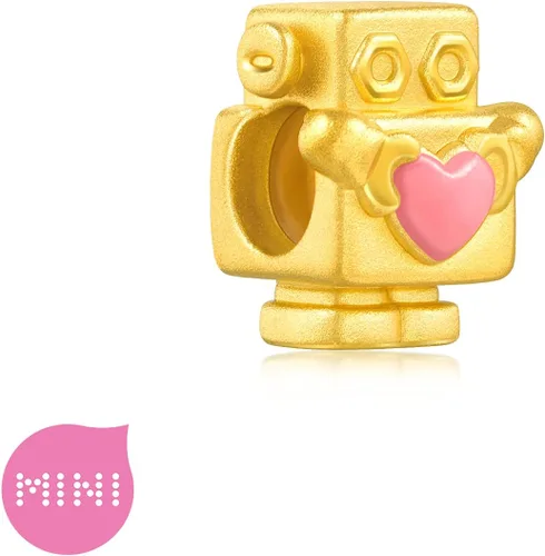 Vista 2 de CHOW SANG SANG 999 24K oro sólido Love Robot Mini Charm pulsera para mujer 92435C, Oro