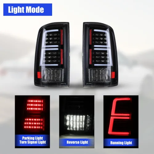 Vista 5 de Nixon Offroad Conjunto de luces traseras LED para Dodge Ram 1500/2500/3500 2009-2018 con modelo de luces traseras halógenas de fábrica, luces
