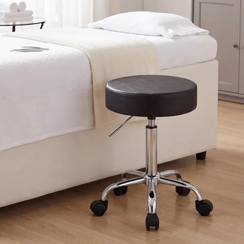 Vista 8 de DUHOME 410 Taburete giratorio de altura ajustable para clínica médica tatuaje Spa Salon con ruedas (negro)