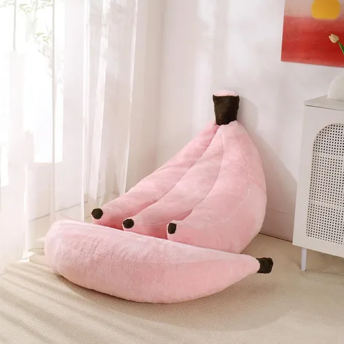 Vista 23 de Sofá de frijoles con otomana IEVENW en forma de banana, sofá de piso con reposapiés, cómodo sofá cama convertible para adultos, sofá de felpa