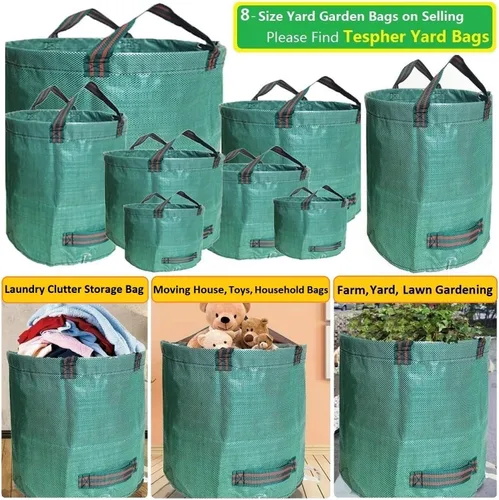 Vista 3 de Paquete de 2 bolsas profesionales grandes de 63 galones para césped y jardín, bolsas de basura grandes (31 pulgadas de alto, 19 pulgadas de alto)