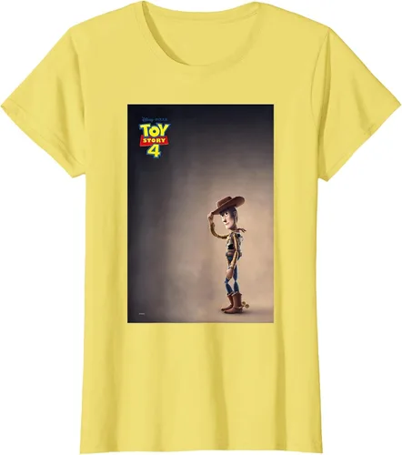 Vista 3 de Disney Pixar Toy Story 4 - Camiseta gráfica con póster de película Baby Blue