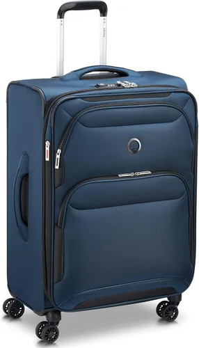 Vista 3 de DELSEY Paris Sky Max 2.0 Softside - Equipaje expandible con ruedas giratorias, Azul, Sky Max 2.0 Softside - Equipaje expandible con ruedas giratorias