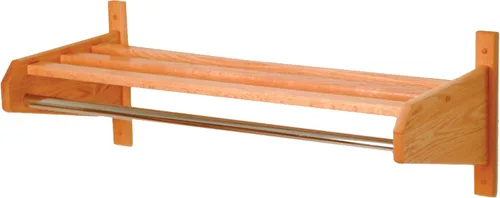 Vista 2 de Wooden Mallet, Barra de 1 pulgada de diámetro, perchero y sombrero de roble negro de 34 pulgadas