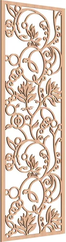 Vista 103 de Caspian Paneles de pared de madera con calado decorativo perforado, 9 3/8 pulgadas de ancho x 24 3/8 pulgadas de alto x 1/4 de alto, cereza