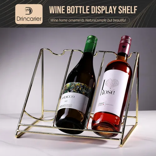 Vista 3 de Estante de exhibición de botellas de vino, estante de almacenamiento de vino, estante de exhibición de botellas de licor, estante de vino pequeño