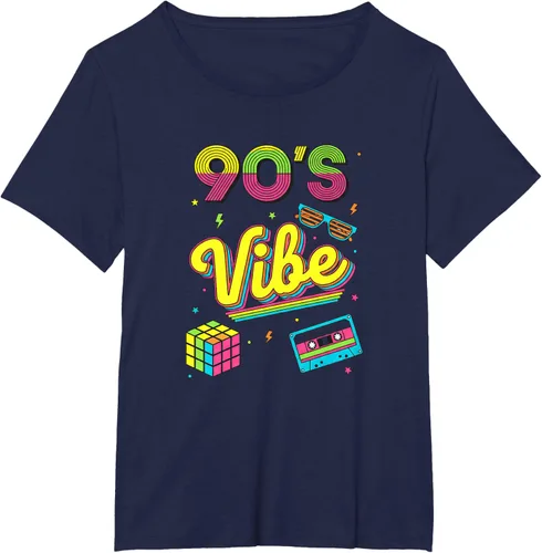Vista 17 de 90s Nostalgia Retro Apparel - 90'S Vibe Retro T-Shirt Negro