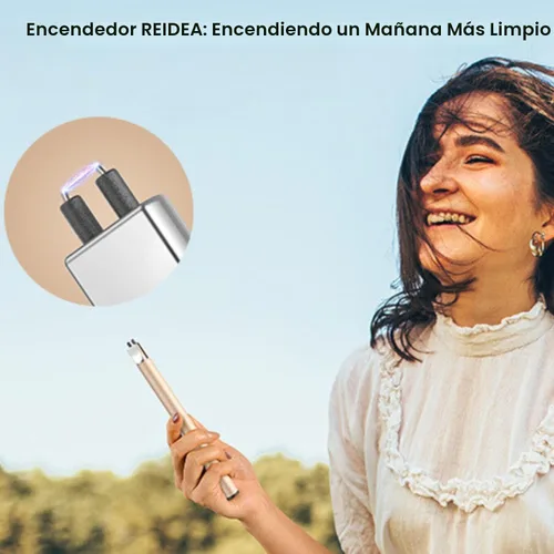 Vista 8 de REIDEA Encendedor de vela electrónico de arco resistente al viento, recargable por USB, sin llama, con botón de seguridad para el hogar, S4
