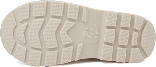 Vista 4 de Botas Chelsea de lluvia cortas para mujer, impermeables, antideslizantes en el tobillo Beige-e