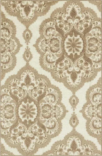 Vista 30 de Maples Rugs Vivian Medallion - Alfombra de área, fabricada en Estados Unidos, lavable, antideslizante, alfombra de interior para cocina, entrada