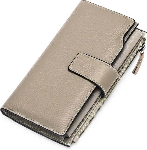 Vista 19 de SENDEFN - Carteras de cuero para mujer, con bloqueo de identificación por radio frecuencia (RFID), tarjetero con monedero, cartera de mano
