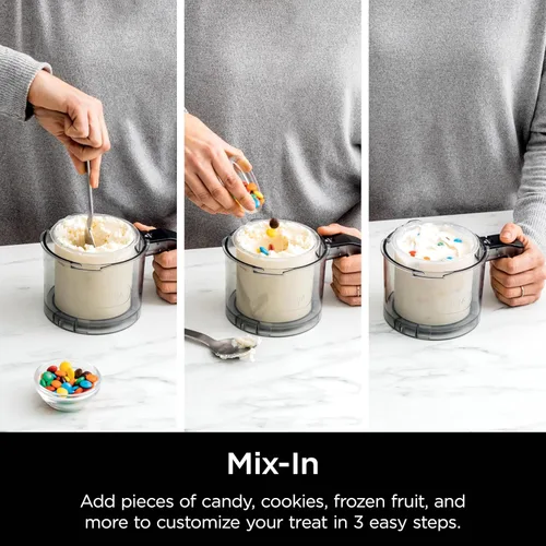 Vista 23 de Ninja CREAMi Deluxe - Máquina para hacer helados y postres congelados, incluye (4) recipientes de tamaño familiar de 24 oz, para helado, sorbete