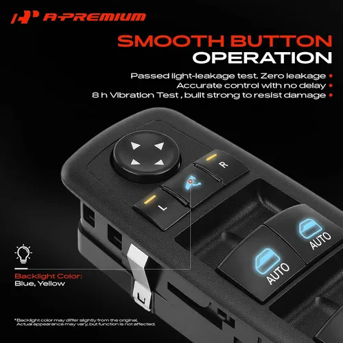 Vista 5 de A-Premium Interruptor de elevalunas eléctrico delantero izquierdo del lado