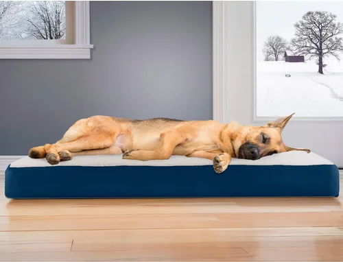 Vista 3 de Furhaven Pet – Colchón ortopédico de espuma tradicional para perros y gatos, varios estilos, tamaños