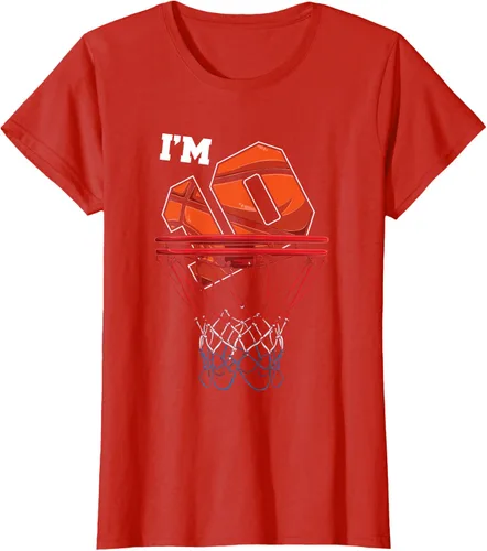 Vista 102 de Camiseta de regalo de cumpleaños con red de baloncesto de 10 años, Negro