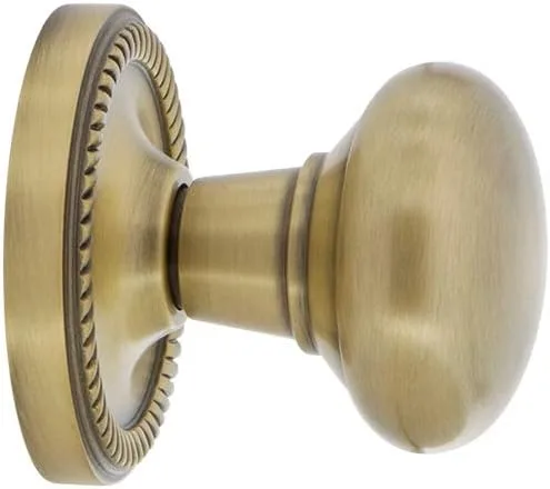 Vista 3 de Nostalgic Roseta de cuerda de almacén con pomo New York, Mortaja - 2.25", latón antiguo