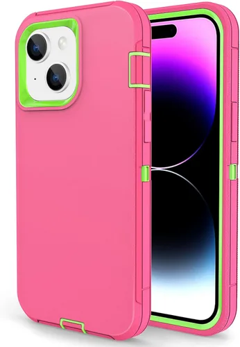 Vista 12 de Compatible con iPhone 15/14/13, doble capa a prueba de golpes, cubierta de cuerpo completo, protección contra caídas de grado militar, funda Negro