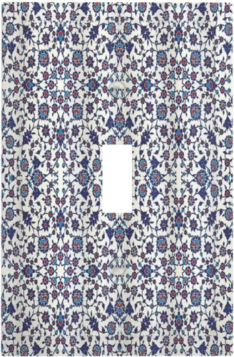 Vista 99 de Azulejos Negros Texturas Modernas Retro Marruecos 1 Gang Cubierta de Interruptor de Luz Sin Dispositivo Placa de Pared en Blanco Decorativa Placa