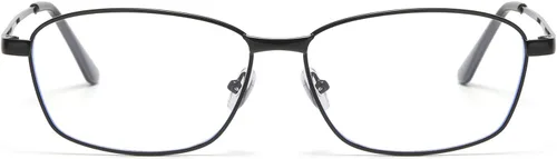 Vista 4 de LJCZKA Lentes rectangulares con bloqueo de luz azul para hombres y mujeres, marco de metal cuadrado, anteojos antifatiga ocular clásica