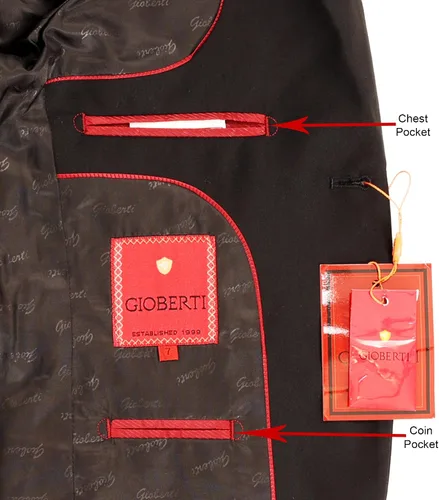 Vista 4 de Gioberti Boys Formal Blazer Jacket, Fully Lined Single Breasted Suit Coat Negro