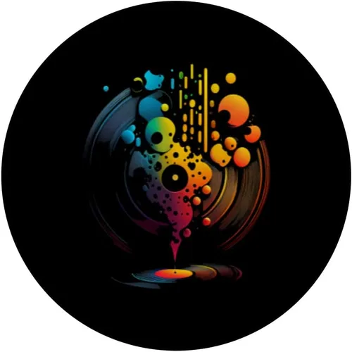 Vista 3 de Disco de vinilo retro vintage tocadiscos 80s 90s PopSockets intercambiables PopGrip