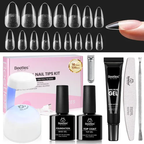 Vista 8 de Beetles - Kit de uñas de gel, puntas de uñas, juego de extensión de uñas