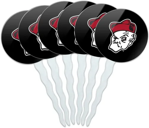 Vista 281 de Abilene Christian - Juego de 6 palillos para cupcakes con logotipo secundario