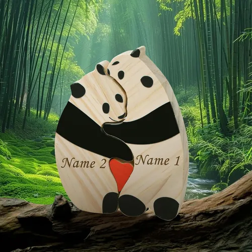 Vista 14 de Rompecabezas de madera personalizado con nombres familiares de 2 a 8, rompecabezas de madera de gato, rompecabezas de madera personalizable