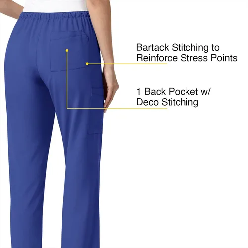 Vista 4 de Pantalón quirúrgico con cordón para mujer, berenjena, 3X T, Berenjena, 3X
