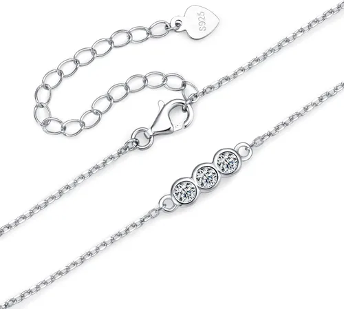 Vista 6 de AINUOSHI Pulseras de moissanita de joyería fina, regalos para el día de San Valentín para mujeres, pulsera de plata esterlina 925 chapada en oro