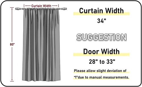 Vista 4 de Manfei Bonita cortina de puerta de gato negro Kawaii para puerta de armario, cortinas opacas con temática de animales estrellados, cortina opaca