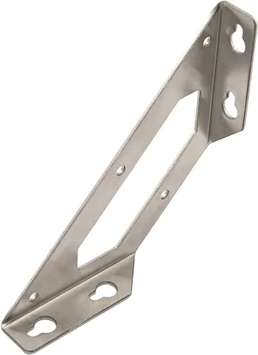 Vista 3 de Soportes angulares trapeziformes multiusos de acero inoxidable soportes de esquina de gran tamaño - 4 piezas