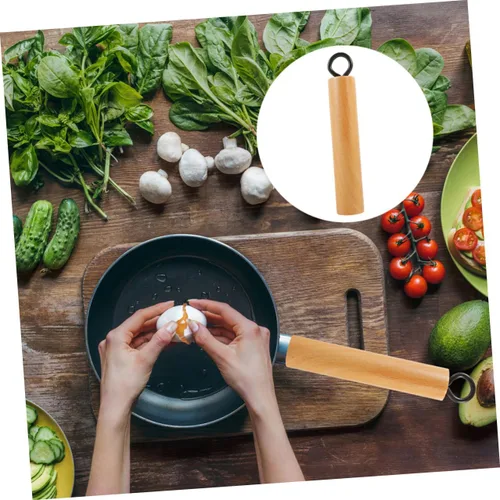 Vista 9 de Mikinona Wok Mango Wok Accesorios Mango Desmontable Utensilios de Cocina de Repuesto de Olla de Repuesto de Mango de Madera Universal Utensilios