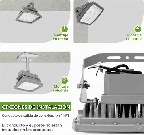 Vista 6 de Luz de inundación LED a prueba de explosiones de 100W, clase I División 2