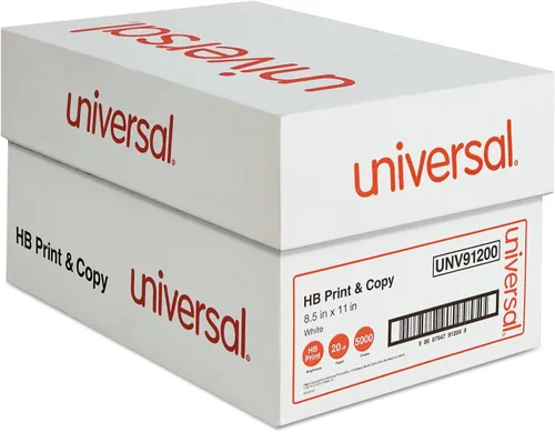 Vista 2 de Universal 91200 Papel multiusos 95-96 brillante 20 libras, 8.5x11 blanco, 5000 shts/CT