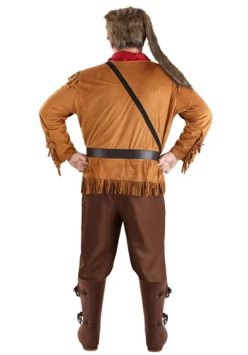 Vista 2 de Disfraz Plus Size de Davy Crockett / William Clark para Hombre Multicolor