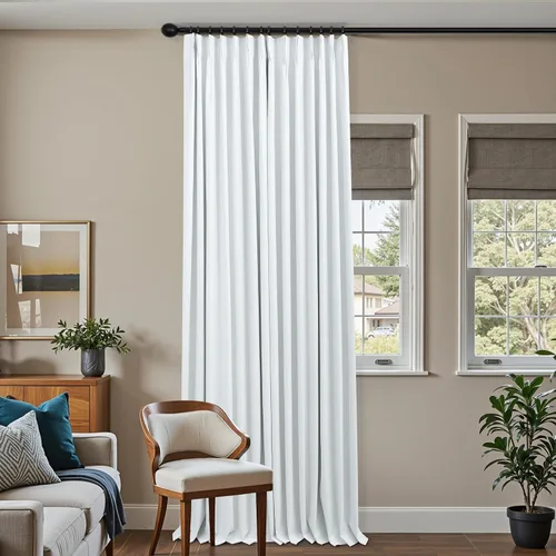 Vista 26 de Mrs.Naturall Cortinas de cocina beige de 42 x 45 pulgadas de largo para cortinas opacas pequeñas