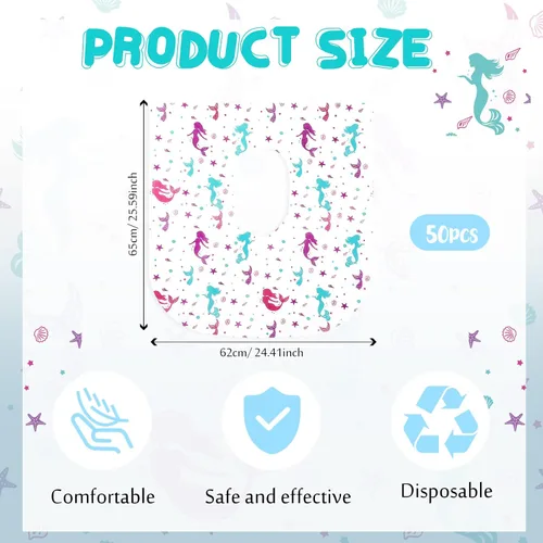 Vista 2 de Kosiz 50 fundas de asiento de inodoro desechables extra grandes para niños y adultos en baños públicos, fundas de asiento de inodoro portátiles